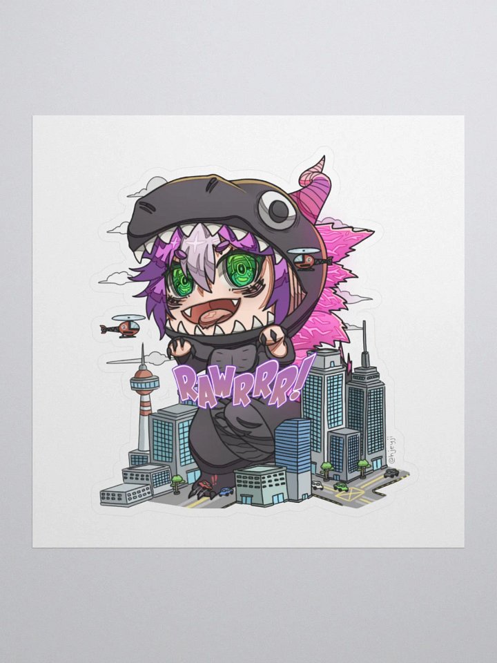 Chibi Godzilla Onesie (RAWR) w/background product image (2)