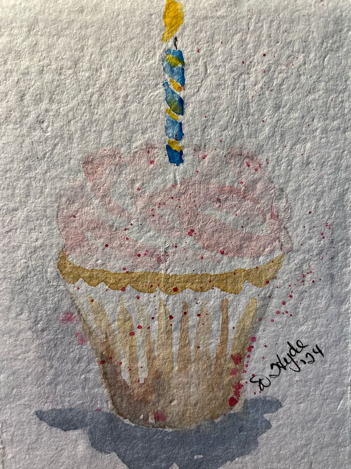 Happy Birthday Cupcake (Print) product image (1)