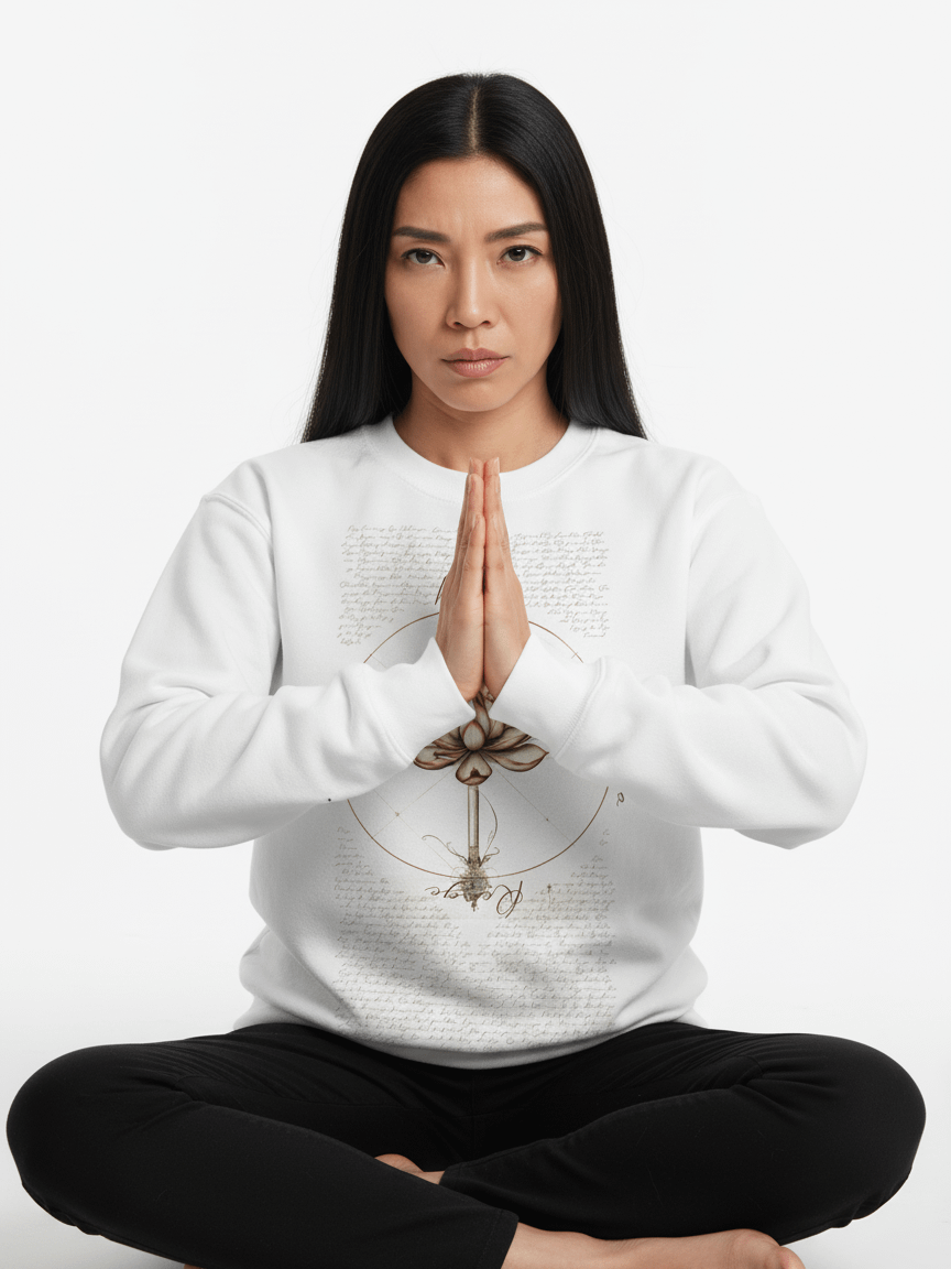 Nam Myoho Renge Kyo “Lotus da Vinci” Crewneck Sweatshirt product image (1)