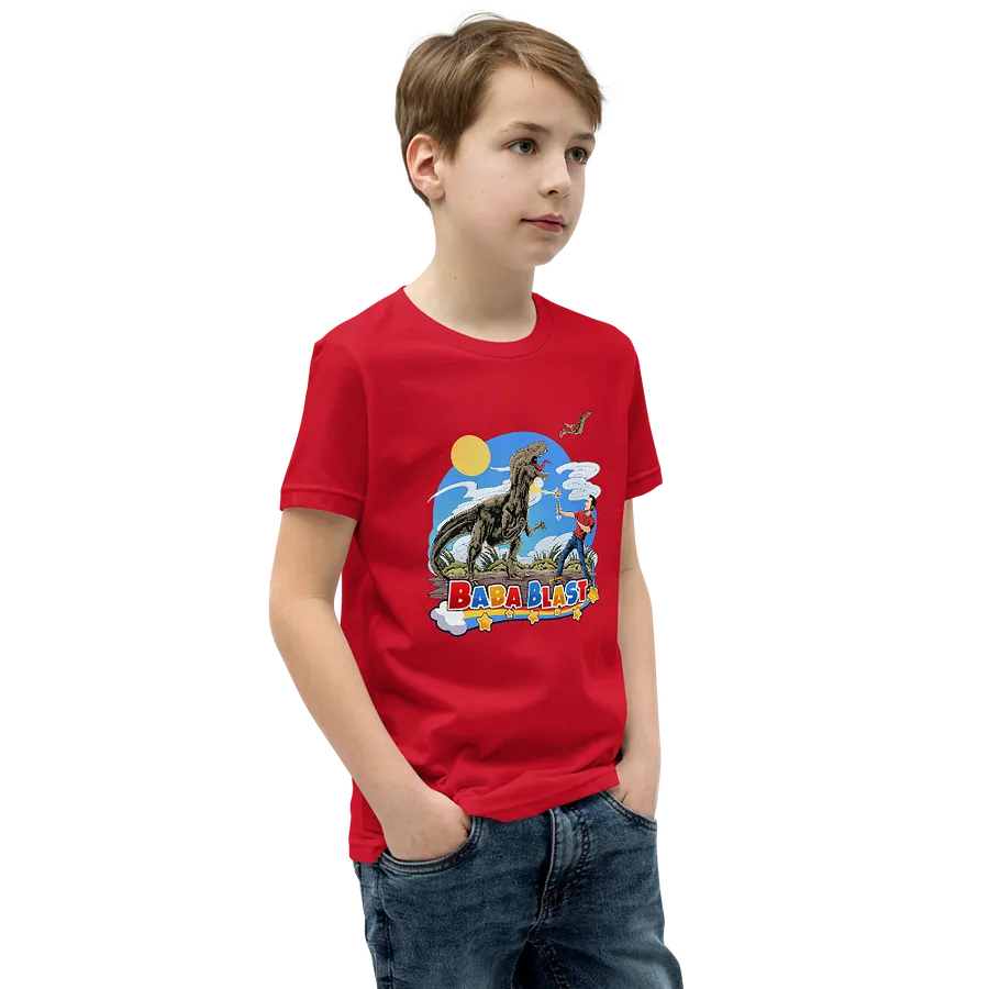 Youth Baba Blast Dino T Shirt Red