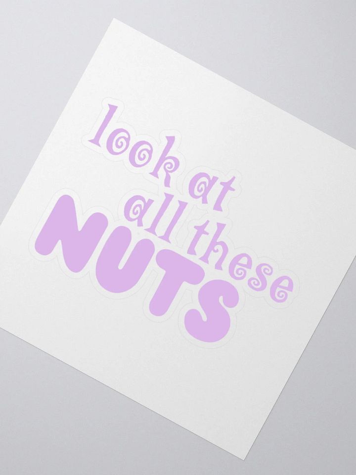 Look at all these NUTS, Sticker, Pink product image (6)