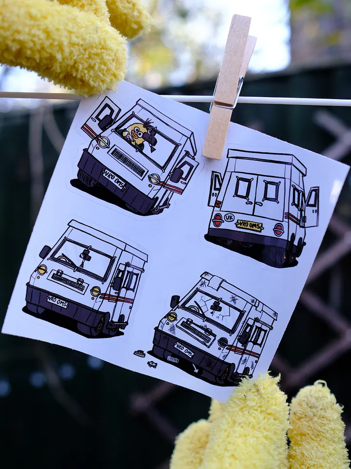 Multiple small van stickers! product image (1)