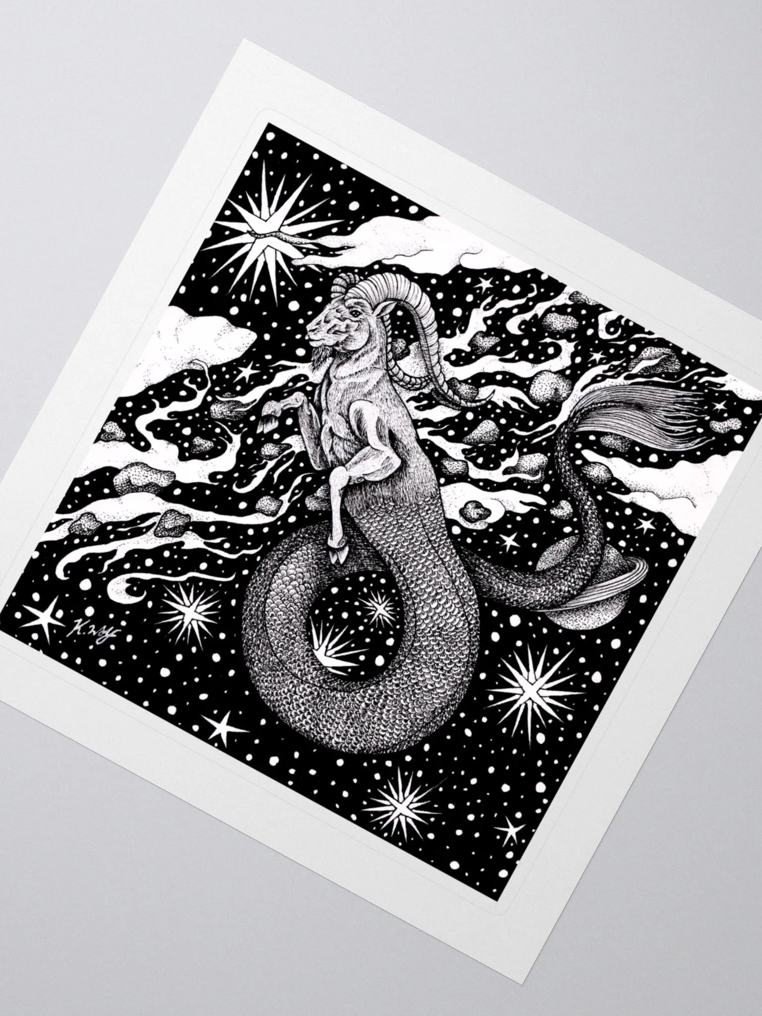 Capricorn Zodiac Kiss Cut Stickers product image (2)