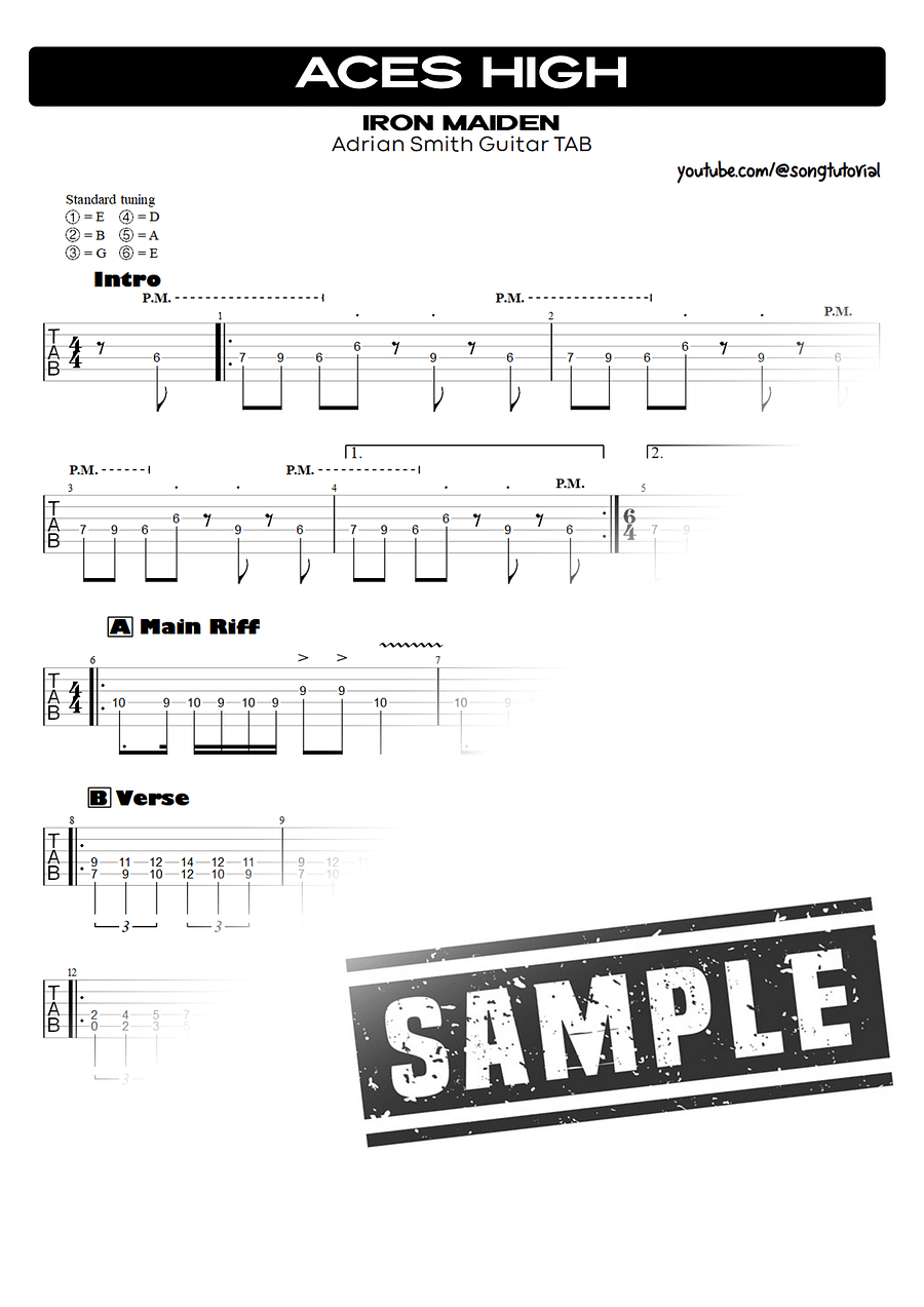 Powerslave: The Songbook PDF TAB + Backing Tracks product image (3)