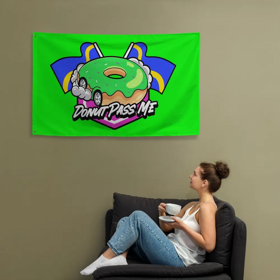Donut Pass Me Flag product image (12)