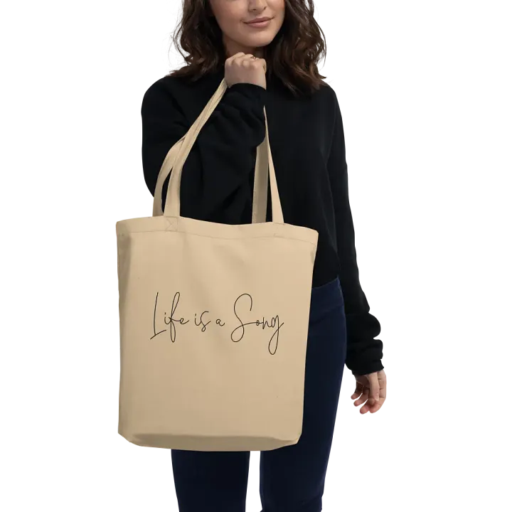 Life is a Song (Single-Sided) Beige Tote product image (2)