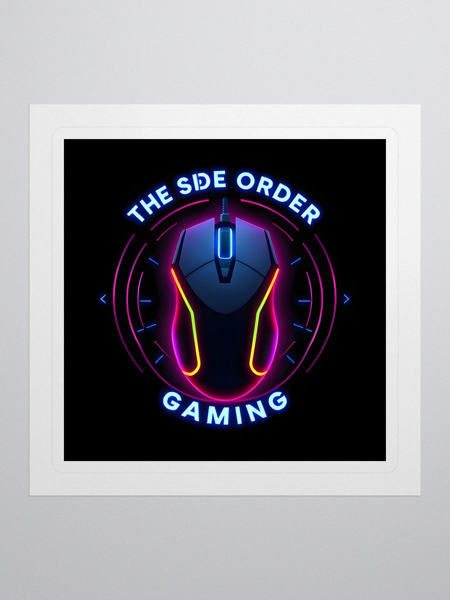 Neon Gaming Mouse Kiss Cut Stickers product image (1)