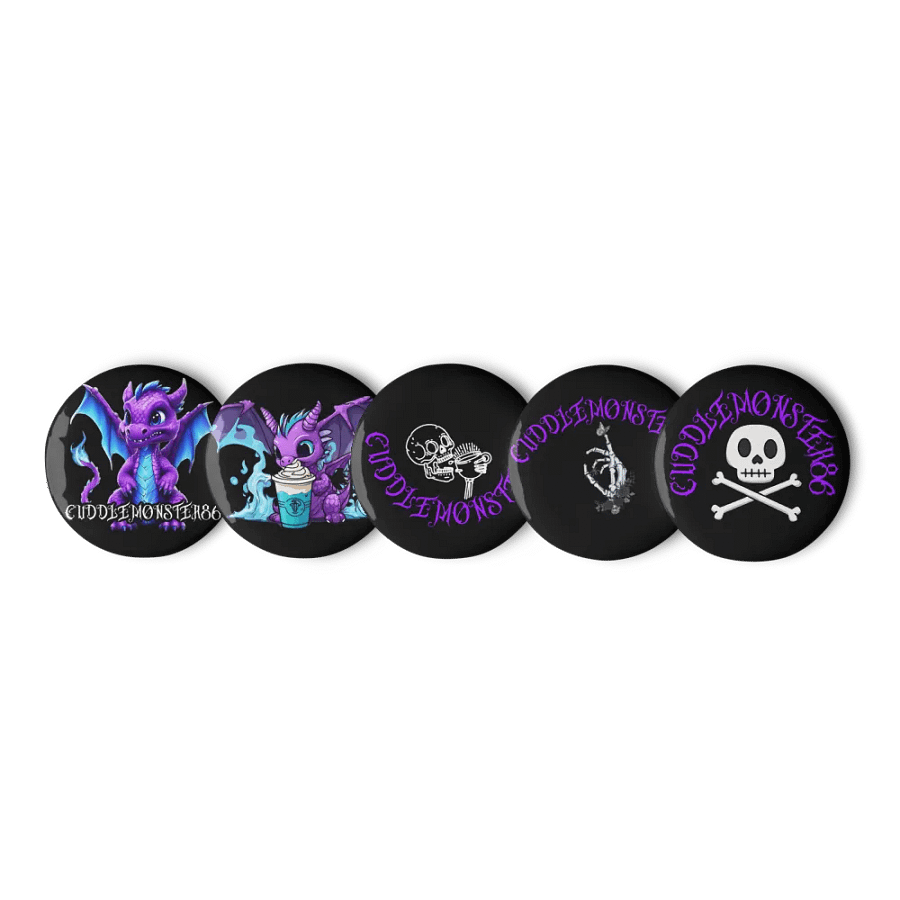 CuddleMonster86 Cute Gothic Pin Button Set product image (4)