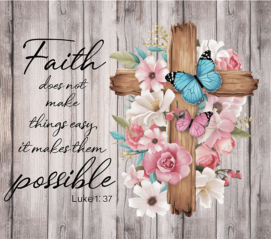 Faith Does Not Make Things Easy - It Makes Them Possible Stainless Steel Tumbler product image (7)