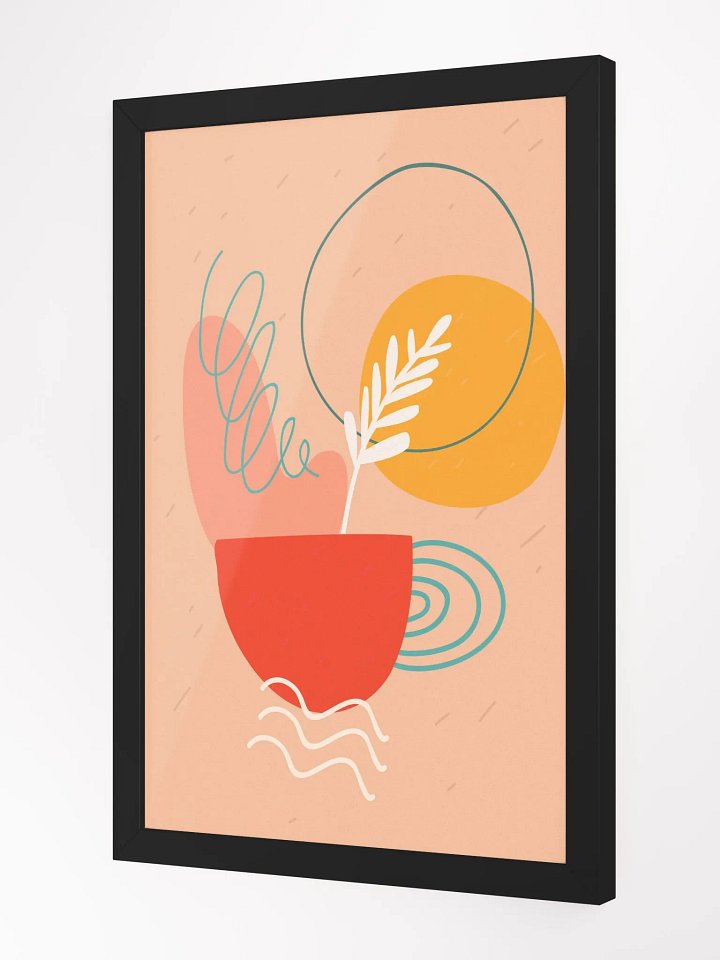 Whimsical Geometric Botanical Poster product image (9)