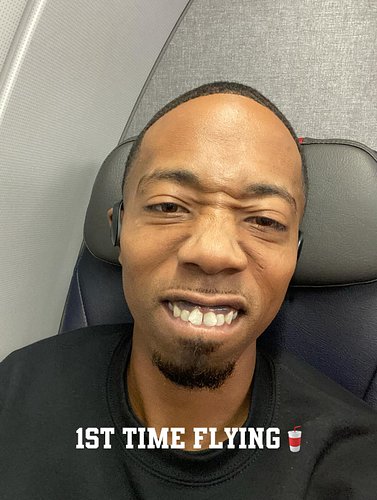 On a plane flying for the first time ever. This YOUTUBE stuff is taking me places I never would’ve dreamed of and it’s becaus...