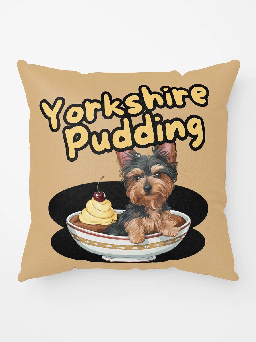 Cute Yorkshire Pudding Pillow with Terrier Dog Design product image (1)