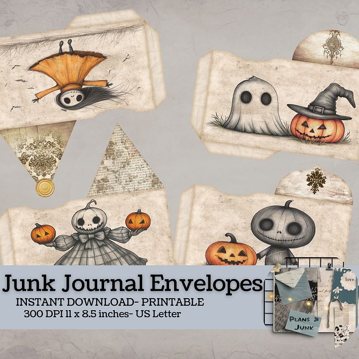 Spooky Halloween - Printable Envelopes V7 product image (1)