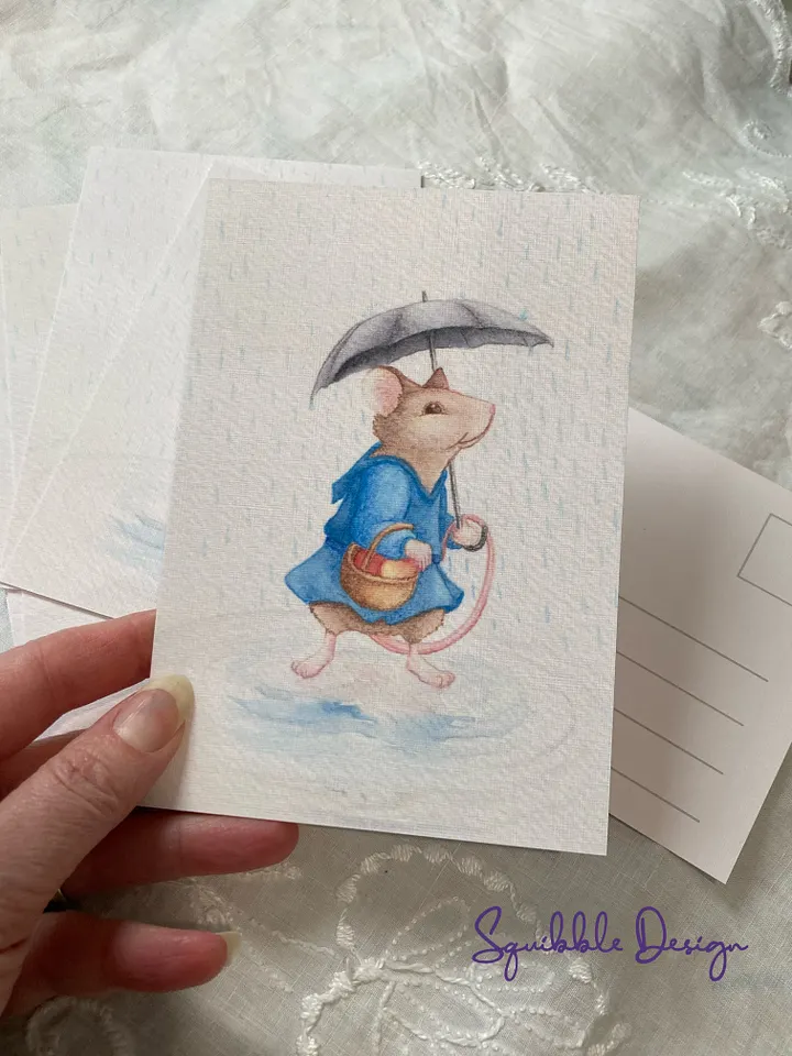 Sun Shower Mouse Postcard product image (2)