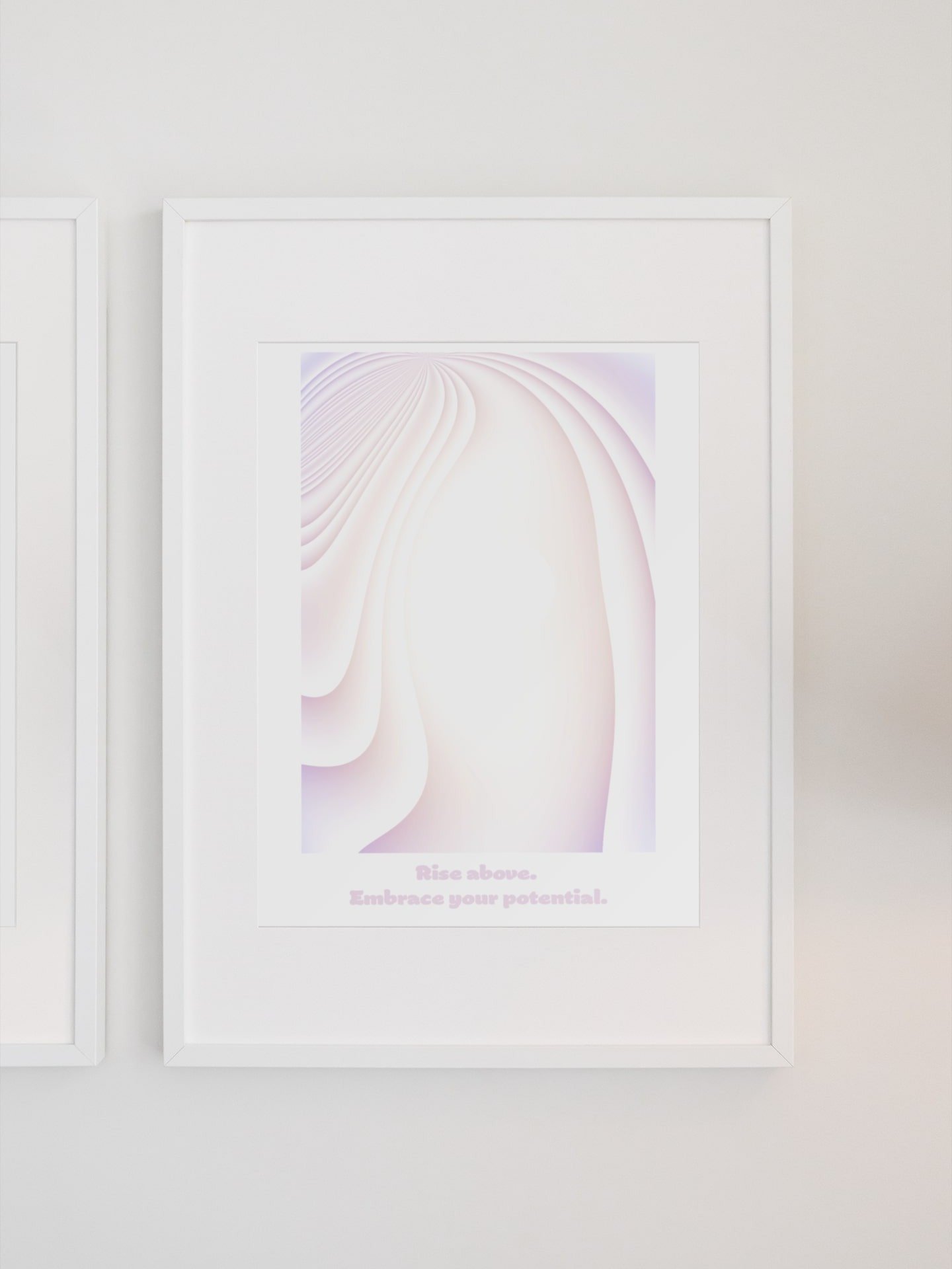 Rise Above Embrace Potential Poster, Inspirational Quote Print, Soft Pastel Wall Art, Modern Office Decor, Motivational Message Artwork product image (1)