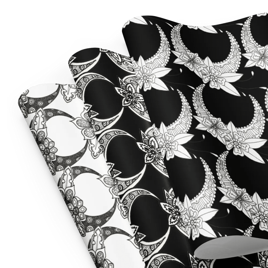 Monochrome Floral Moon Wrapping Paper Set product image (8)