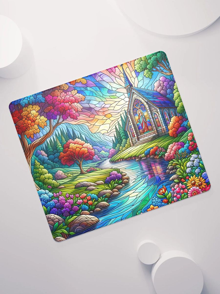 Stain-glass Style Chapel Mouse Mat product image (11)