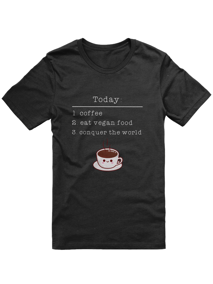“Vegan Conquers the World” Unisex Black T-Shirt product image (1)
