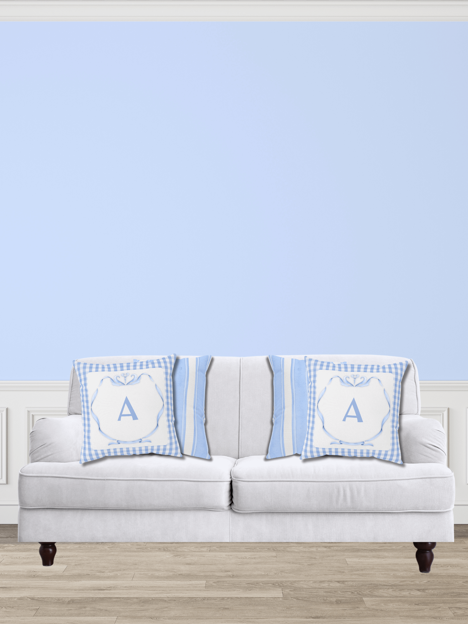 Blue Preppy Charm Pillow A product image (11)