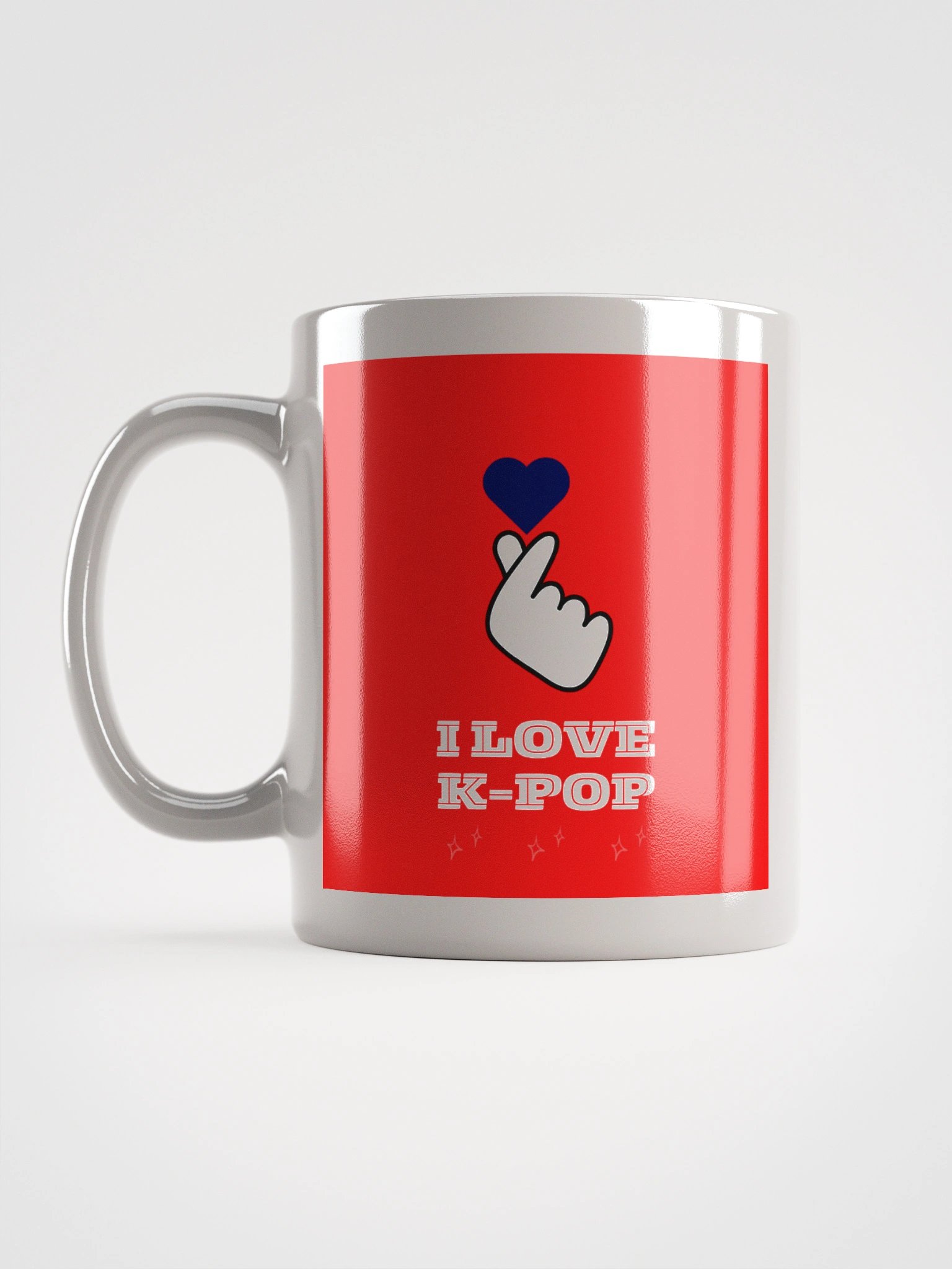 K-POP South Korean finger heart symbol mug product image (1)