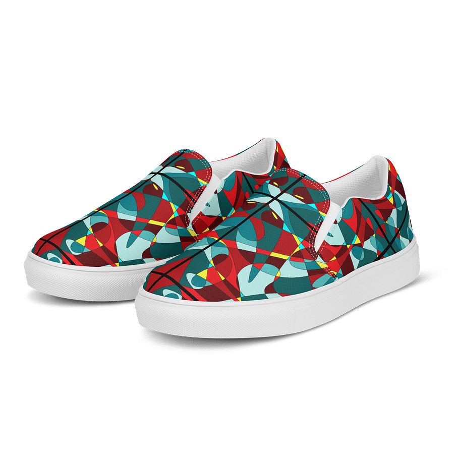 Green Stained Glass – Women's Slip-On Canvas Shoes product image (3)