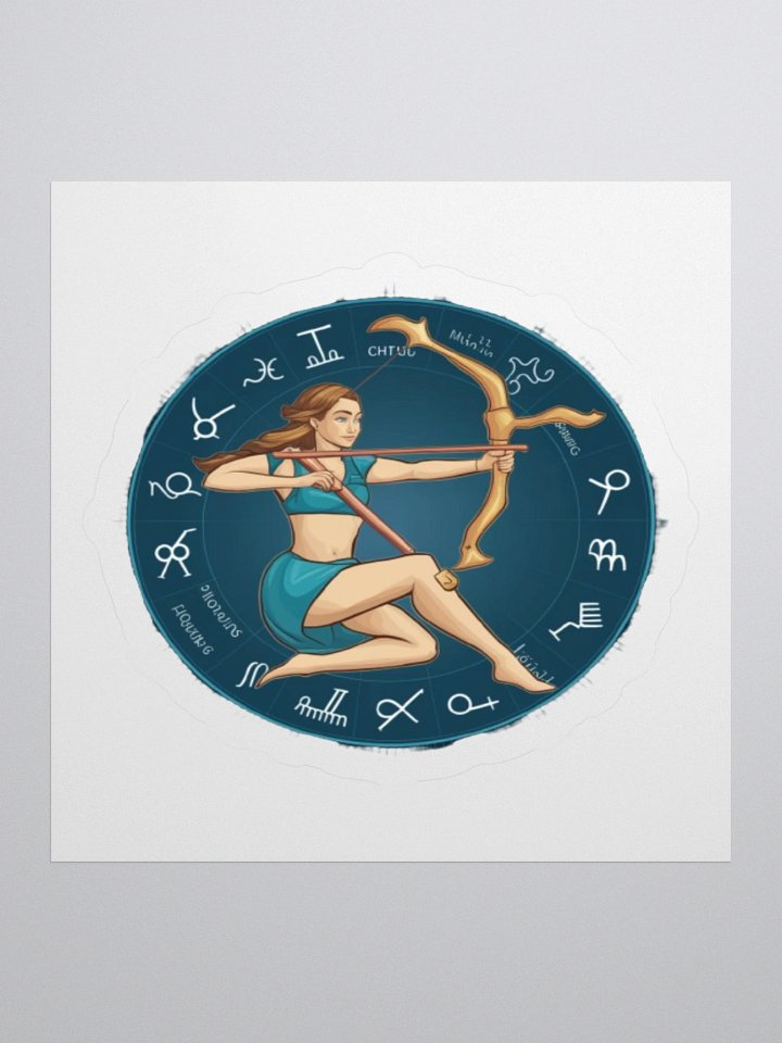 Exclusive Sagittarius Zodiac Sticker: Centaur Archer with Zodiac Wheel - Ideal for Laptops, Cars, and Astrology Enthusiasts! product image (1)