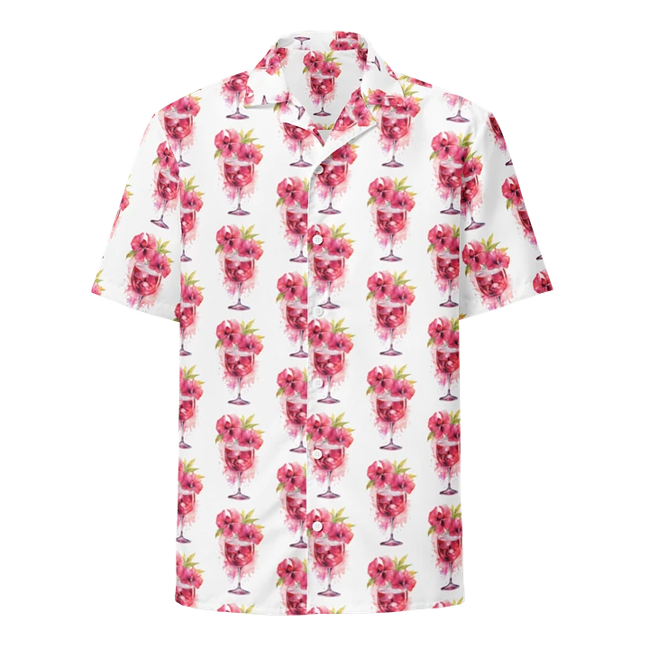 Hawaiin Style Shirt, Button Up, Unisex, Tropical Wine product image (1)