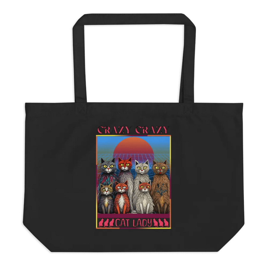 Crazy Crazy Cat Lady Sunset Tote product image (1)