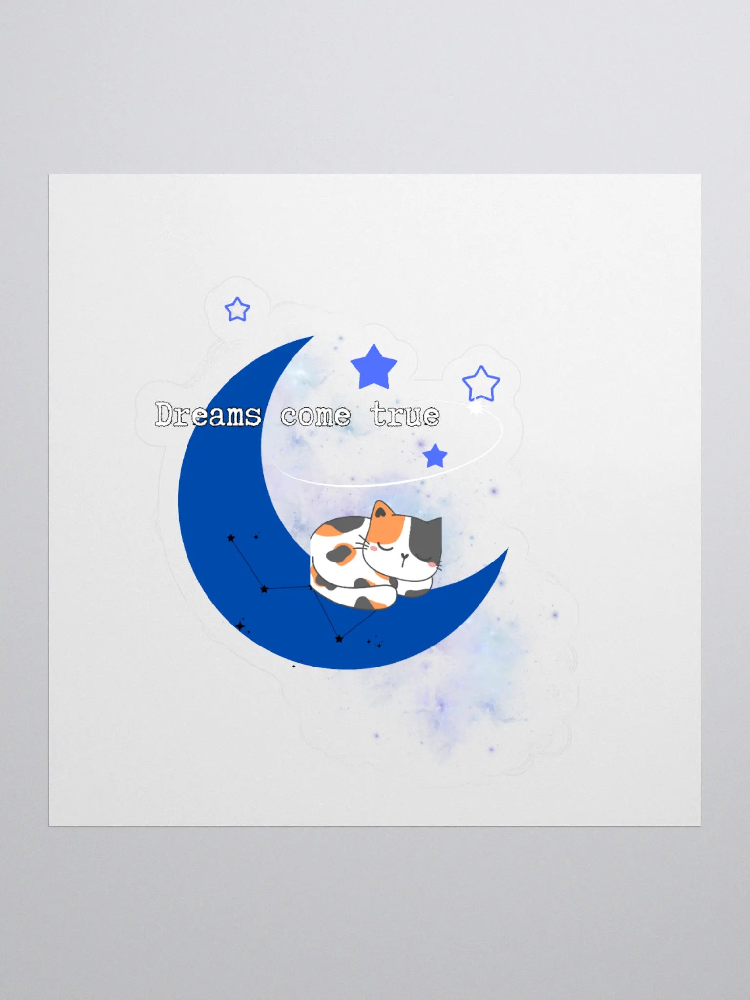 Dreamy Cat Crescent Moon Stickers product image (1)