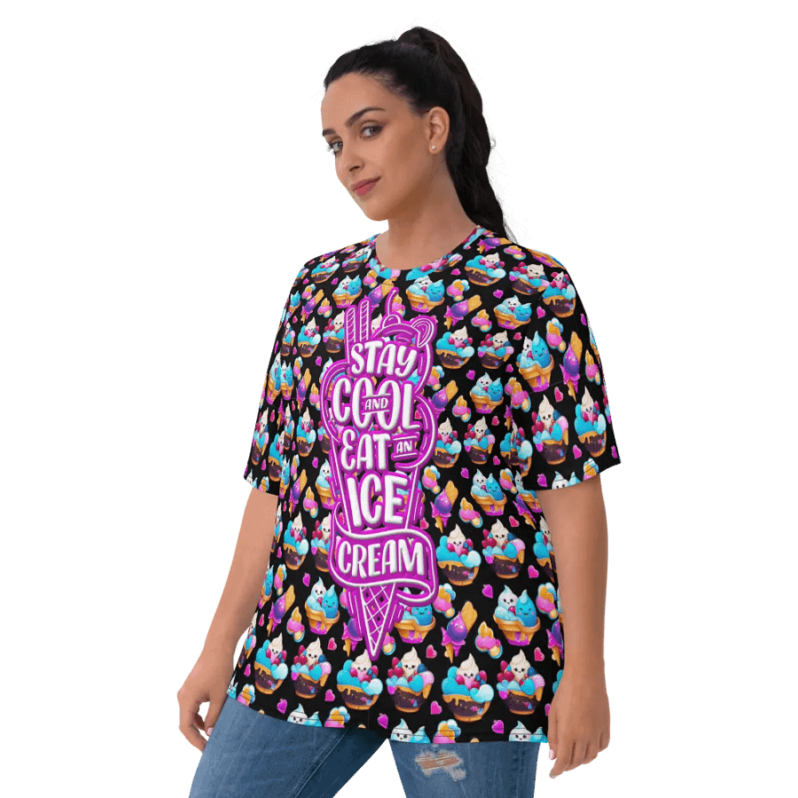 Colorful Ice Cream All Over Print T-shirt product image (10)