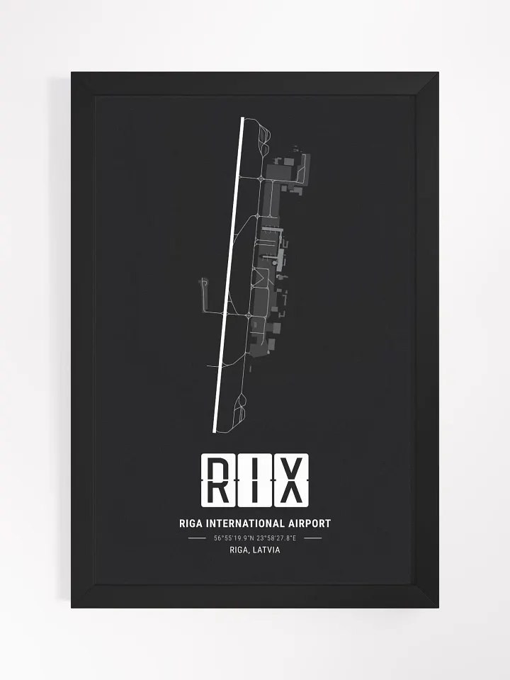 Framed Airport RIX Premium Map On Matt Paper product image (1)