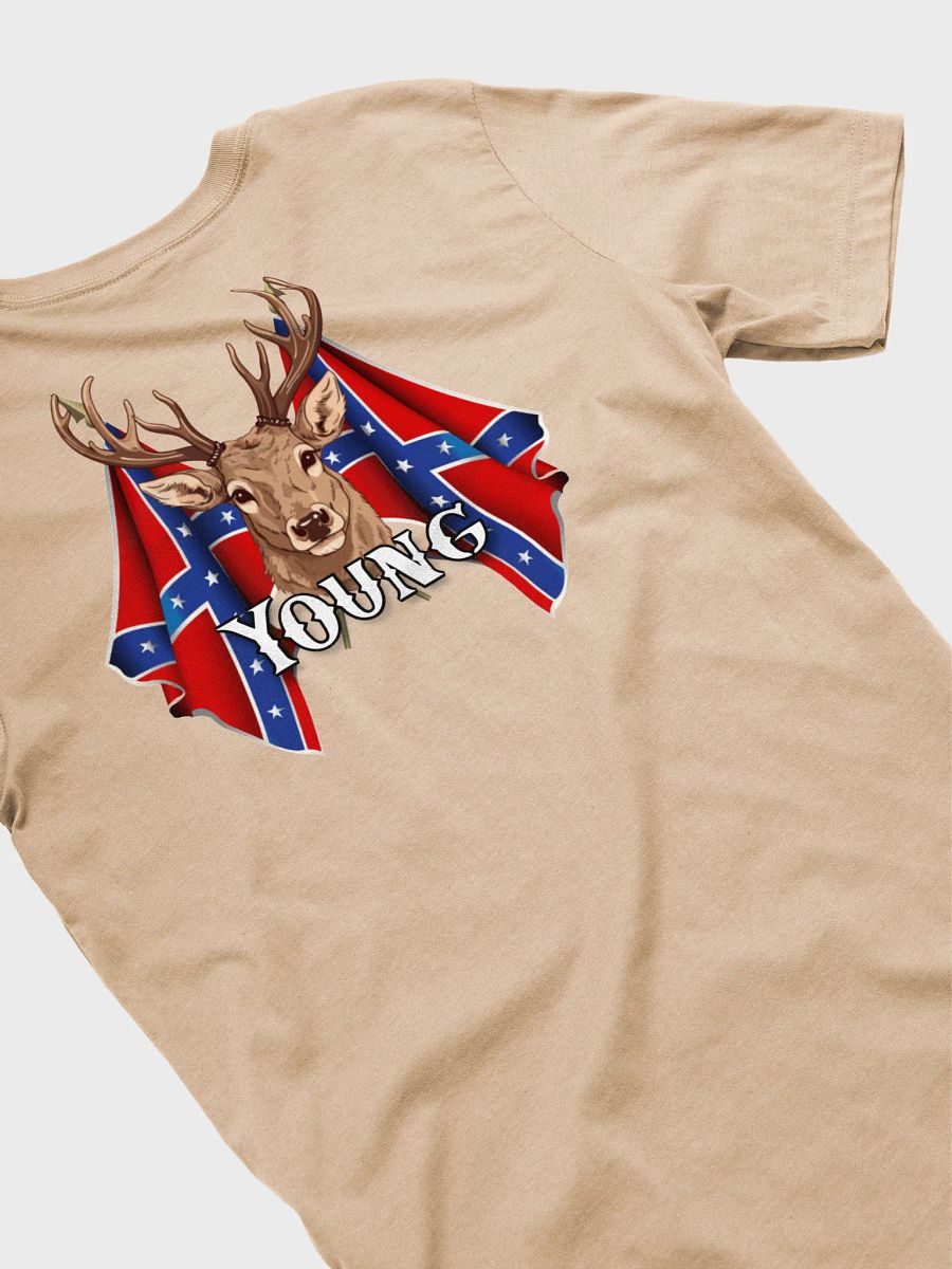 "Young" Last Name Rebel Redneck Deer - Adult T-Shirt product image (4)