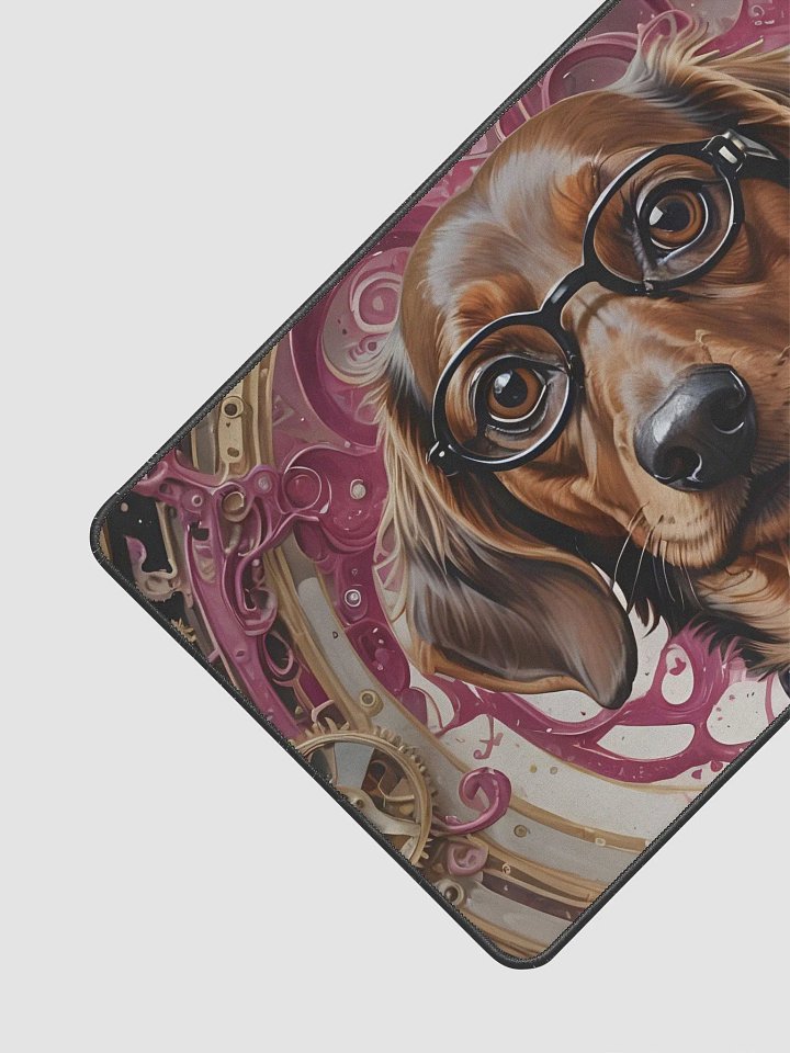 Whimsical Steampunk Dog Desk Mat product image (2)