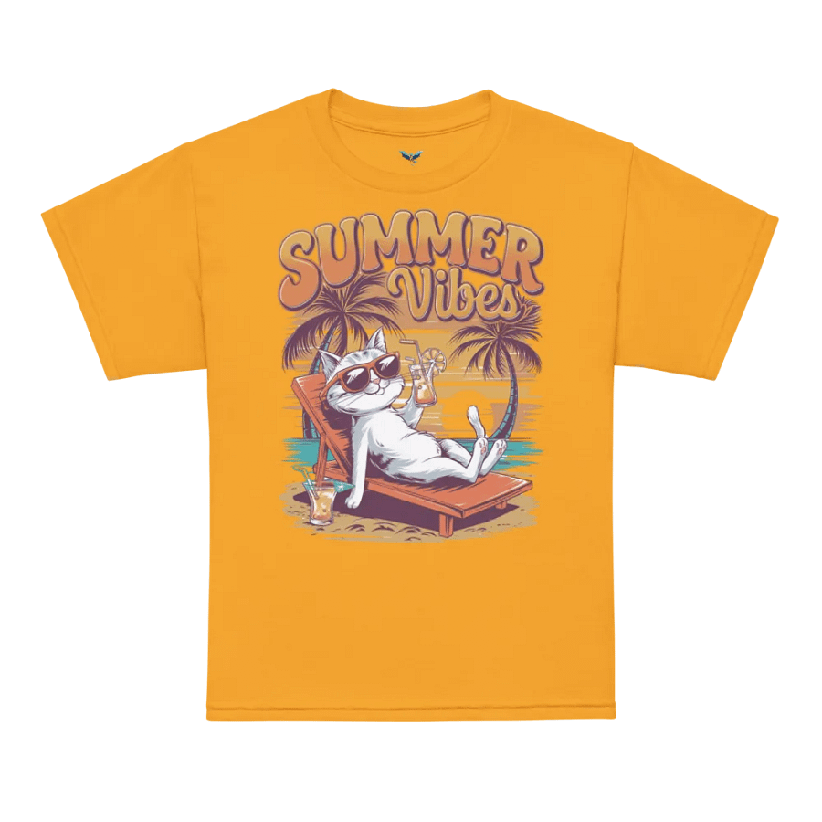 Cool Cat Summer Vibes Youth Tee product image (18)