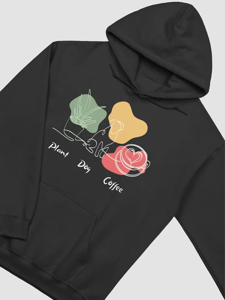 Line Art Plant, Dog, Coffee Hoodie product image (3)