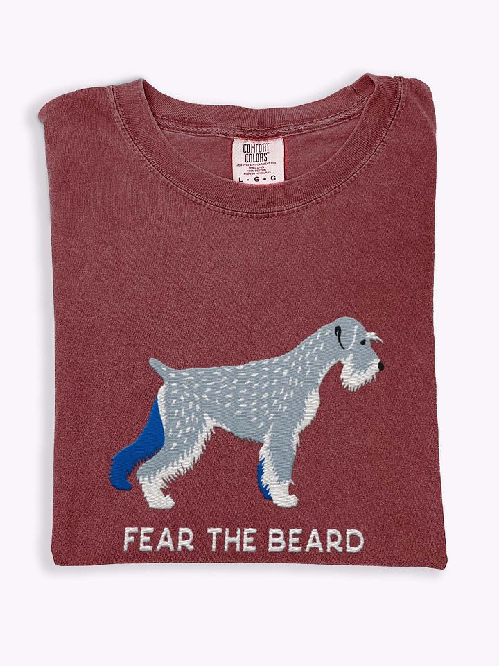 Fear the Beard T-Shirt(Embroidered) of a Standard Schnauzer product image (1)