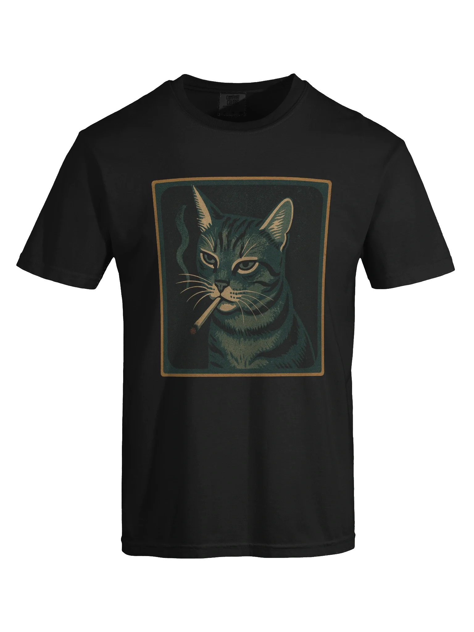 Smoking Cat Funny Cat Meme Iconic Portrait Retro Graphic Style T-Shirt product image (87)
