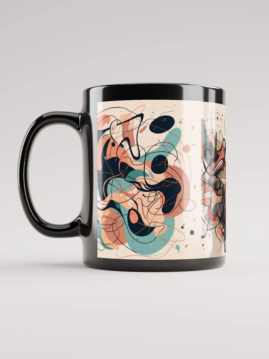 Unique Black Coffee Mug with Eye-Catching Abstract Designs | Choose from 11 or 15 oz product image (11)