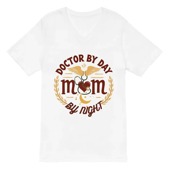Doctor by Day, Mom by Night V-Neck Tee product image (6)