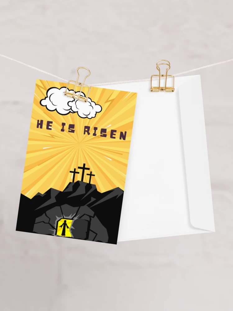 He Is Risen Retro Comic Greeting Card product image (1)