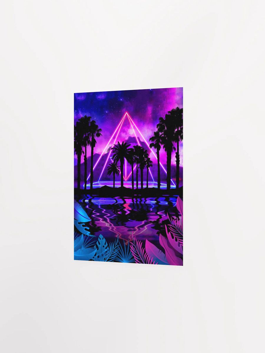 Neon palms landscape: Pyramid [synthwave/vaporwave/cyberpunk] — Aesthetic poster, retrowave poster, vaporwave poster, neon art, space poster product image (8)
