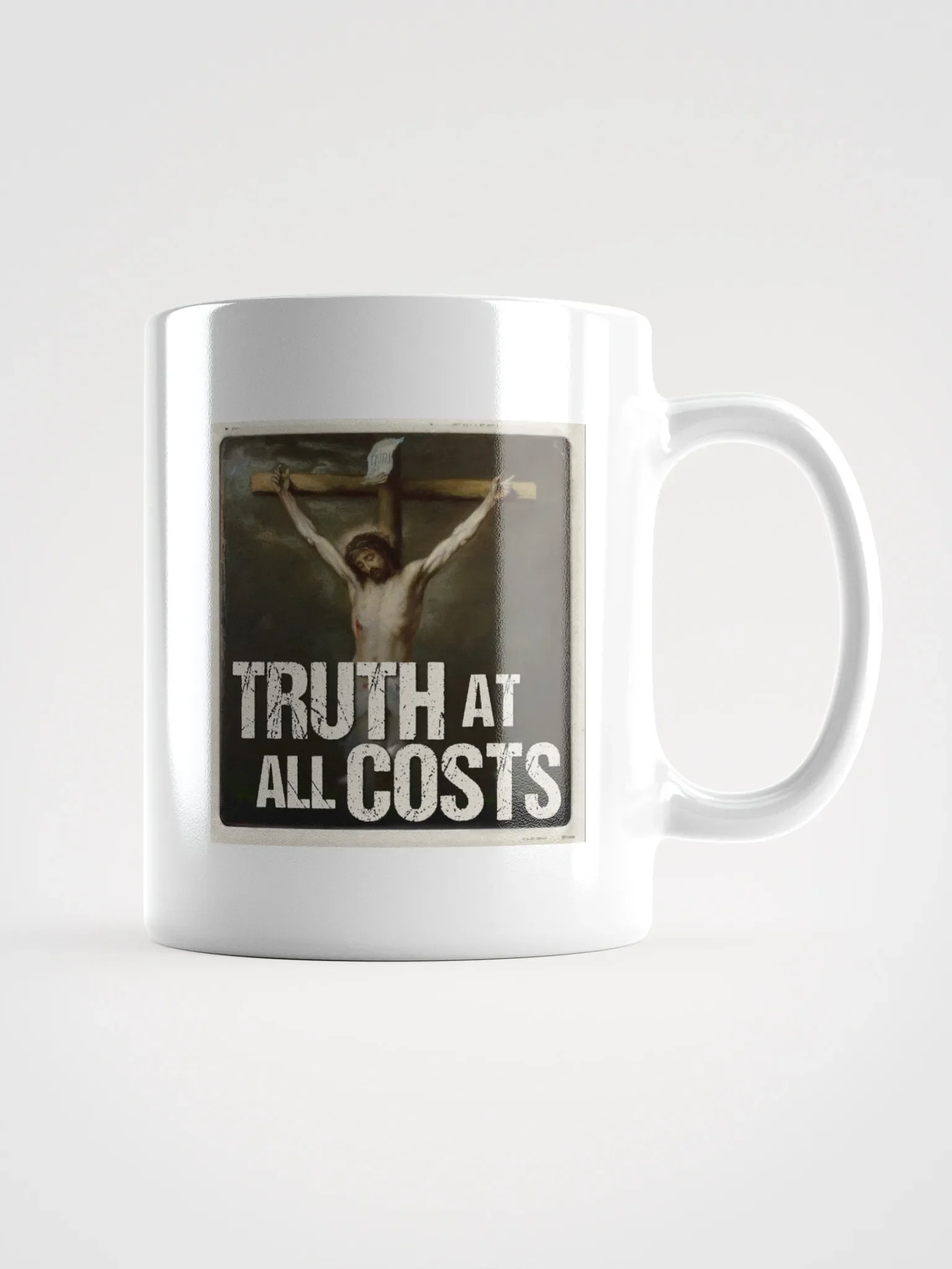 Truth at All Costs podcast art coffee mug product image (2)