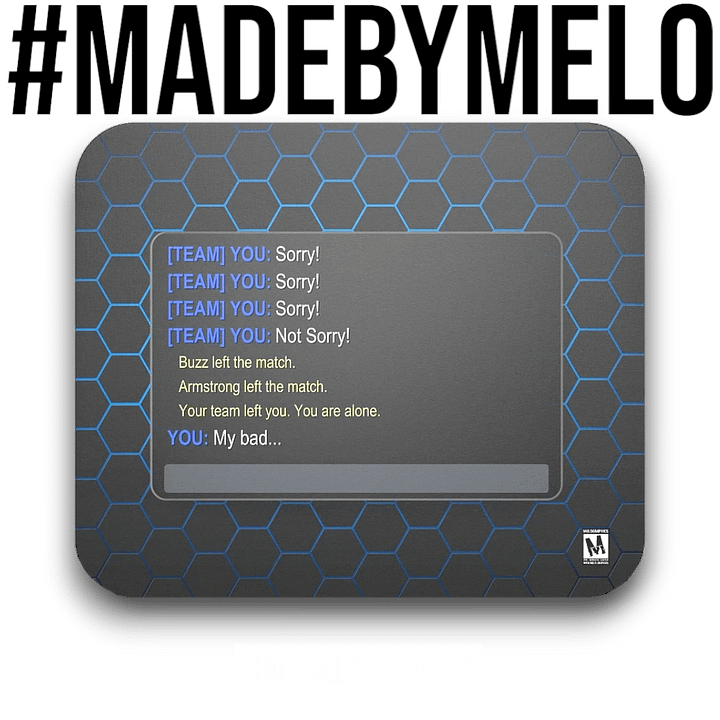 Carball Quick Chat Champ: Not Sorry - Mouse Pad | #MadeByMELO product image (1)