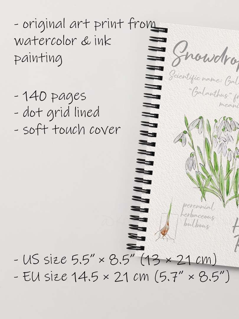 Snowdrop Flower Field Notes Style Notebook product image (4)