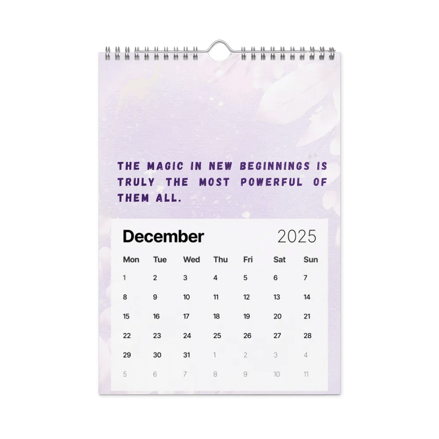 FLORAL INSPIRATIONAL QUOTES WALL CALENDAR 2025 product image (4)