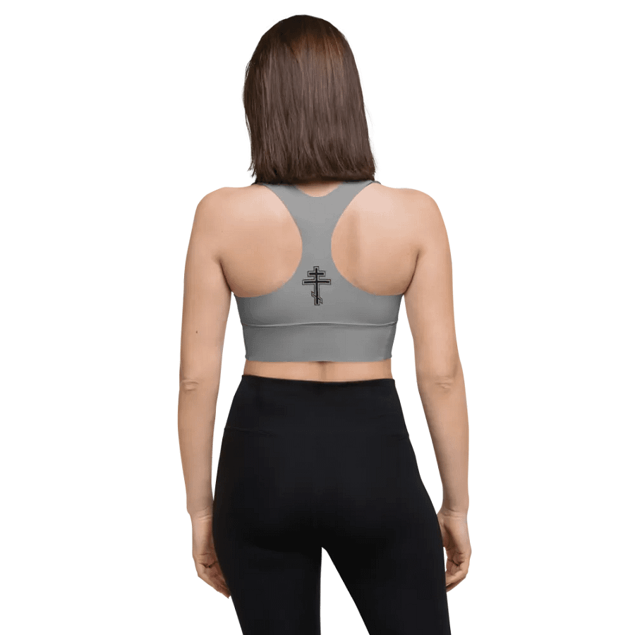 Grey Serenity Longline Sports Bra product image (4)