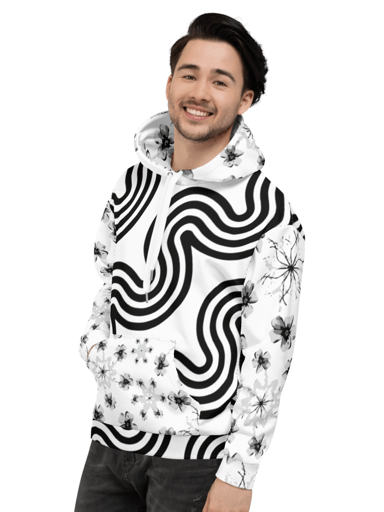 Monochrome Maze Unisex Hoodie product image (1)