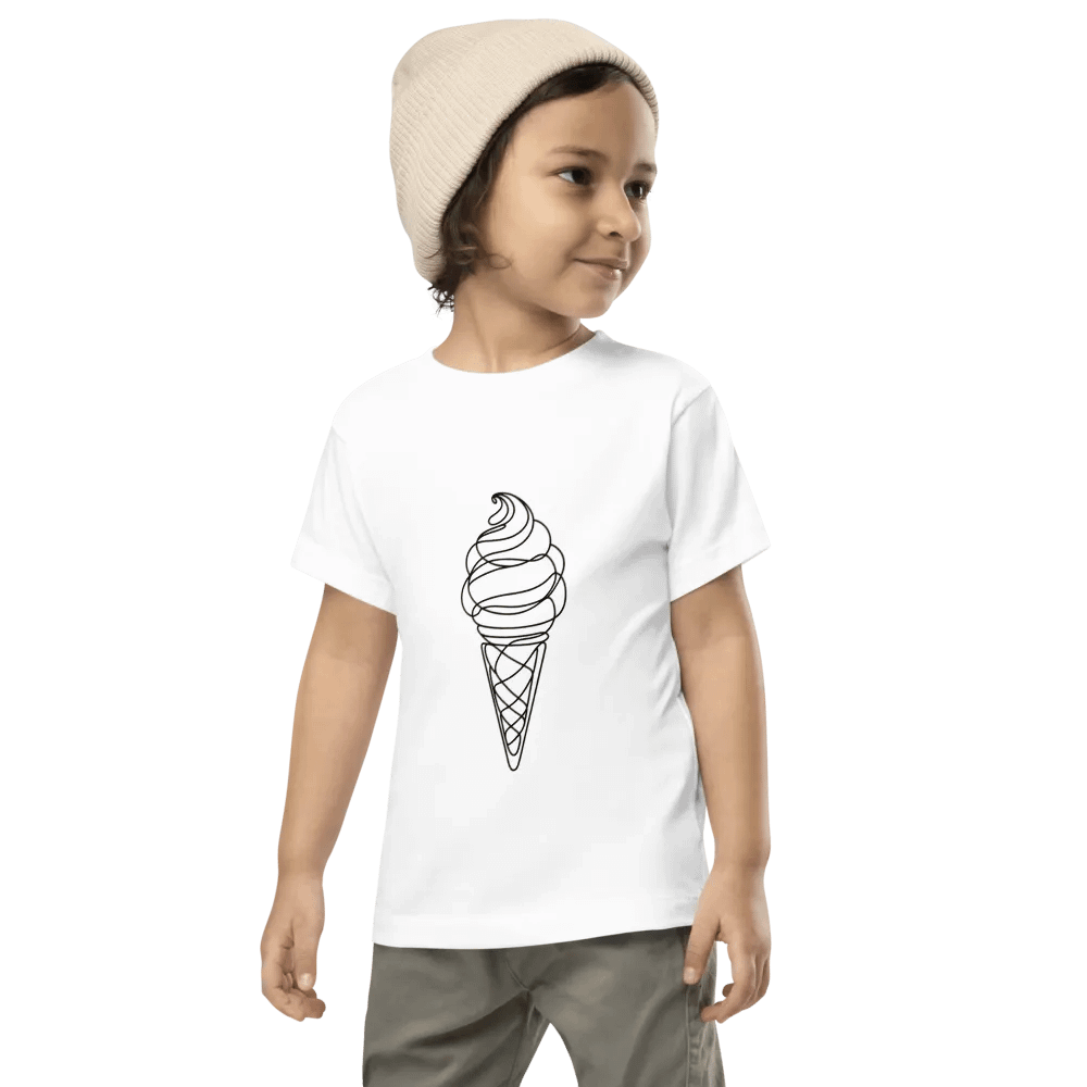 Sweet Summer Vibes: Ice Cream Line Art Toddler T-Shirt product image (27)