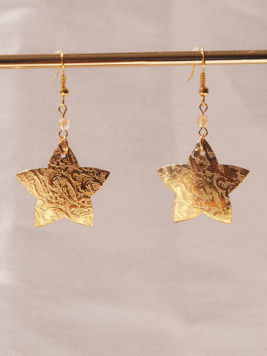 Golden star - Citrine earrings ⭐️ product image (3)