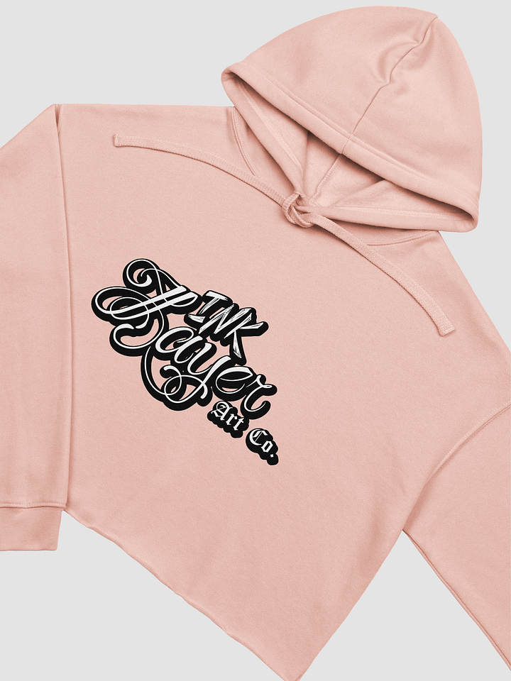 Inklayer Art Co. Pink Crop Top Hoodie product image (2)